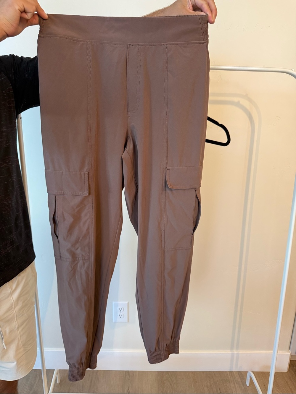 Athleta Taupe Cargo Jogger Pants